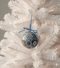 Christmas Tree Ball with Portuguese Tile Pattern, Portuguese Sardines, Barcelos Rooster and Portuguese Guitar