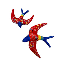 Set of 2 Portuguese Ceramic Swallows – Handmade in Portugal with Tile Pattern