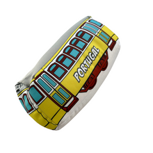 Lisbon Train Teddy Toy | Plush Yellow Portuguese Tram Christmas Gift & Decorative Pillow