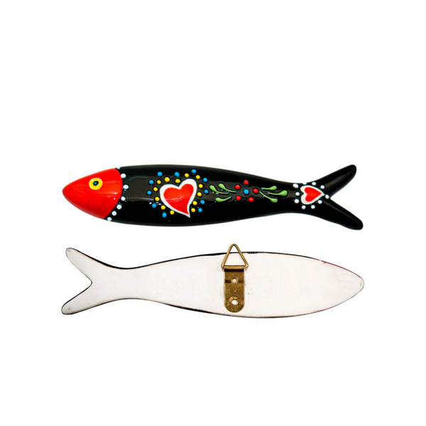 Portuguese Ceramic Sardine Wall Art Decor – Traditional Heart Design from Portugal