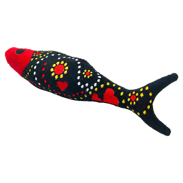 Portuguese Sardine Plush Toy with Traditional Portuguese Pattern