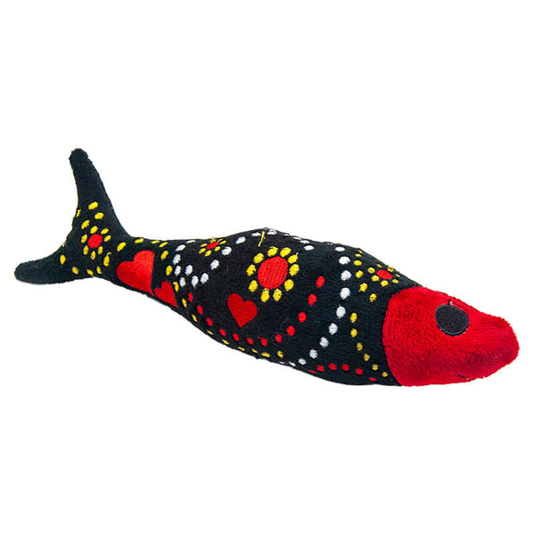 Portuguese Sardine Plush Toy with Traditional Portuguese Pattern