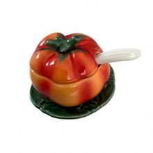 Tomato Sugar or Jam Pot - Bordallo Pinheiro Inspired Portuguese Ceramic - Gift from Portugal