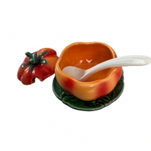 Tomato Sugar or Jam Pot - Bordallo Pinheiro Inspired Portuguese Ceramic - Gift from Portugal