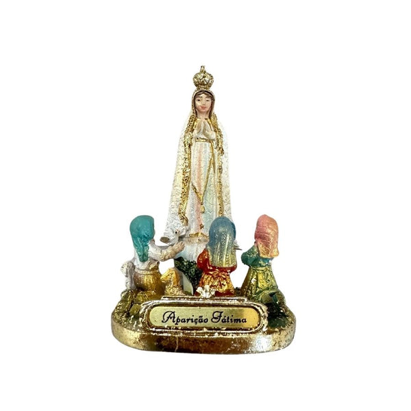 Our Lady of Fátima and the Three Shepherd Children Statue - Virgin Mary, Religious Item from Fátima, Portugal