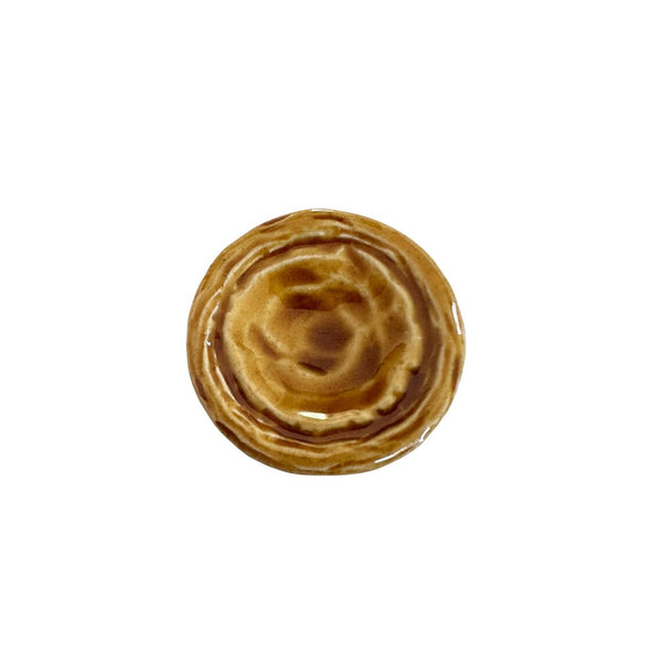 Ceramic Pastel de Nata Fridge Magnet – Traditional Portuguese Egg Tart