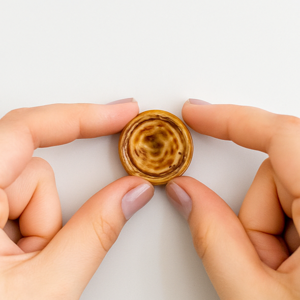 Ceramic Pastel de Nata Fridge Magnet – Traditional Portuguese Egg Tart